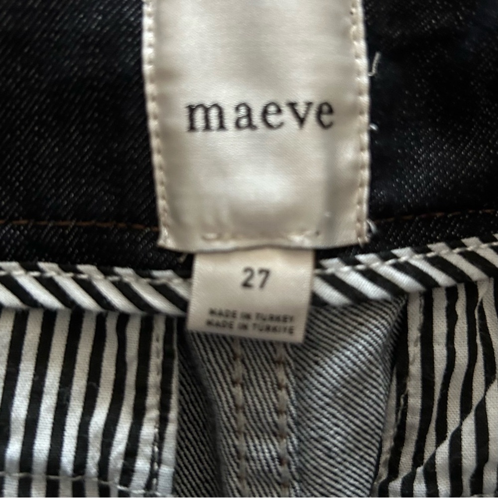 Maeve Dark Indigo Cropped Cuffed Jeans - Picture 3 of 12